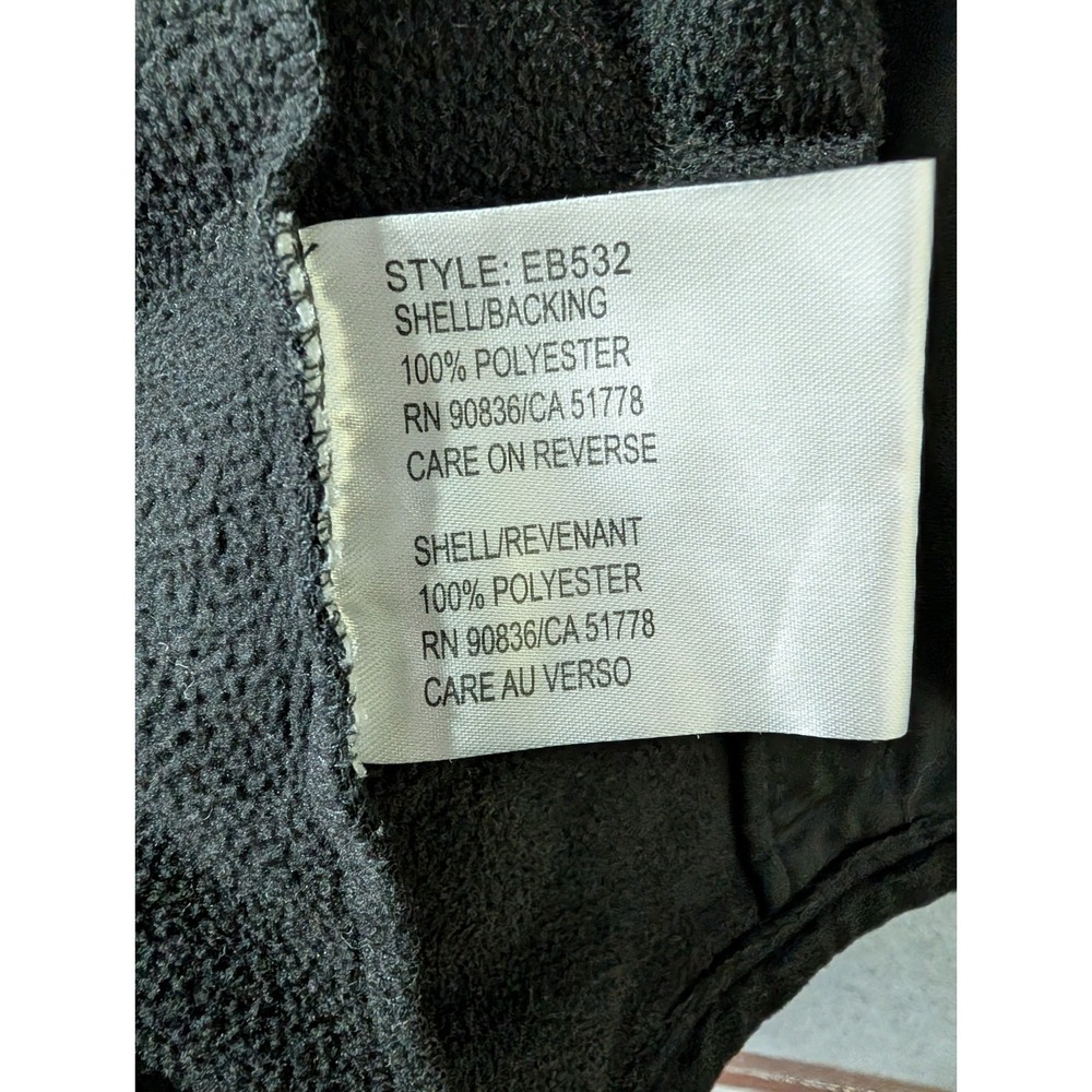 Eddie Bauer 3XL Black Fleece Lined Soft Shell Jacket US Foods Beef Work Zip Coat - Picture 9 of 13